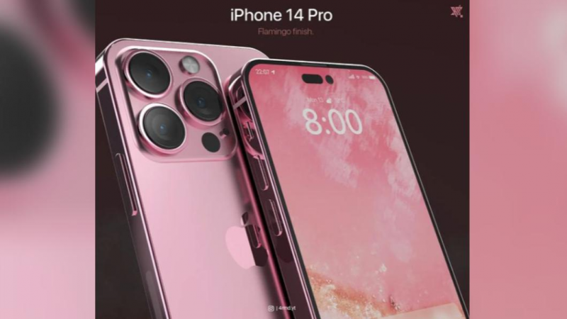 iPhone 14新色爆料持續不間斷。（圖／翻攝自4rmd.yt IG） 少女心噴發！iPhone14「晚霞粉」登場　模型開箱預測帶你看